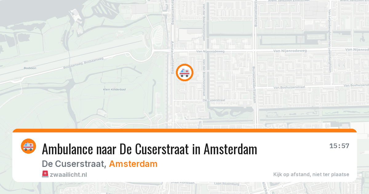 Ambulance naar De Cuserstraat in Amsterdam — 25 jun 2026