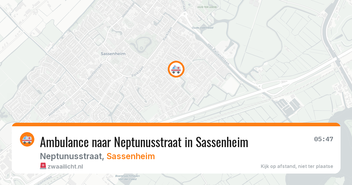 Ambulance naar Neptunusstraat in Sassenheim — 12 apr 2026