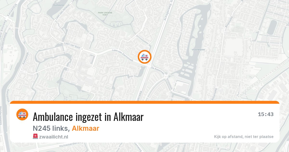Ambulance ingezet in Alkmaar — 13 aug 2026