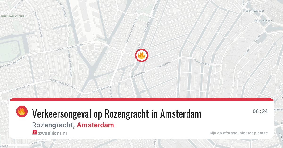 Verkeersongeval op Rozengracht in Amsterdam — 10 jul 2026