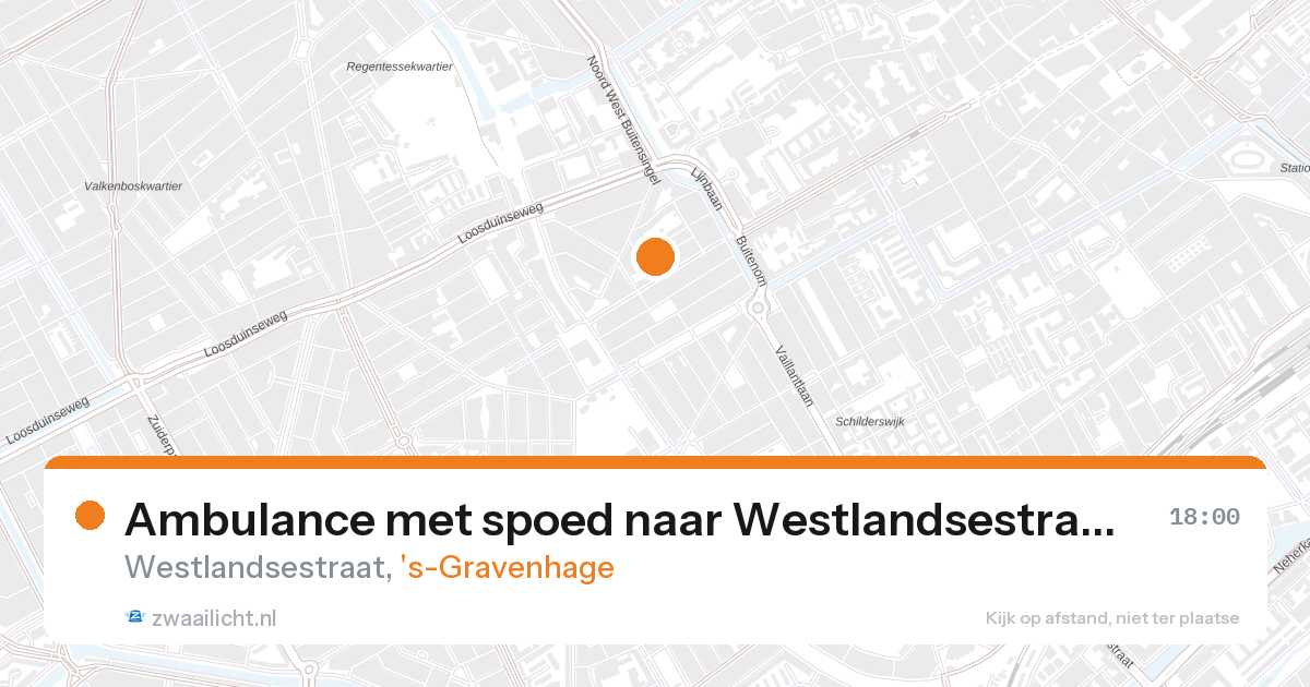 Ambulance met spoed naar Westlandsestraat in 's-Gravenhage — 27 aug 2026