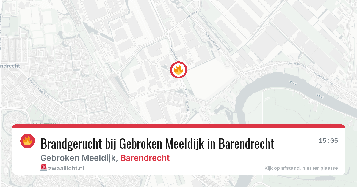 Brandgerucht bij Gebroken Meeldijk in Barendrecht — 5 jul 2026