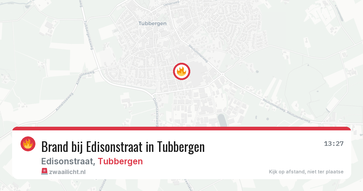 Brand bij Edisonstraat in Tubbergen — 20 jul 2026
