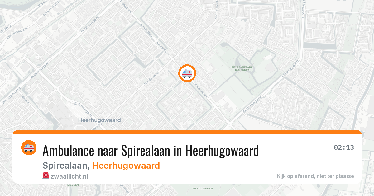 Ambulance naar Spirealaan in Heerhugowaard — 21 jul 2026