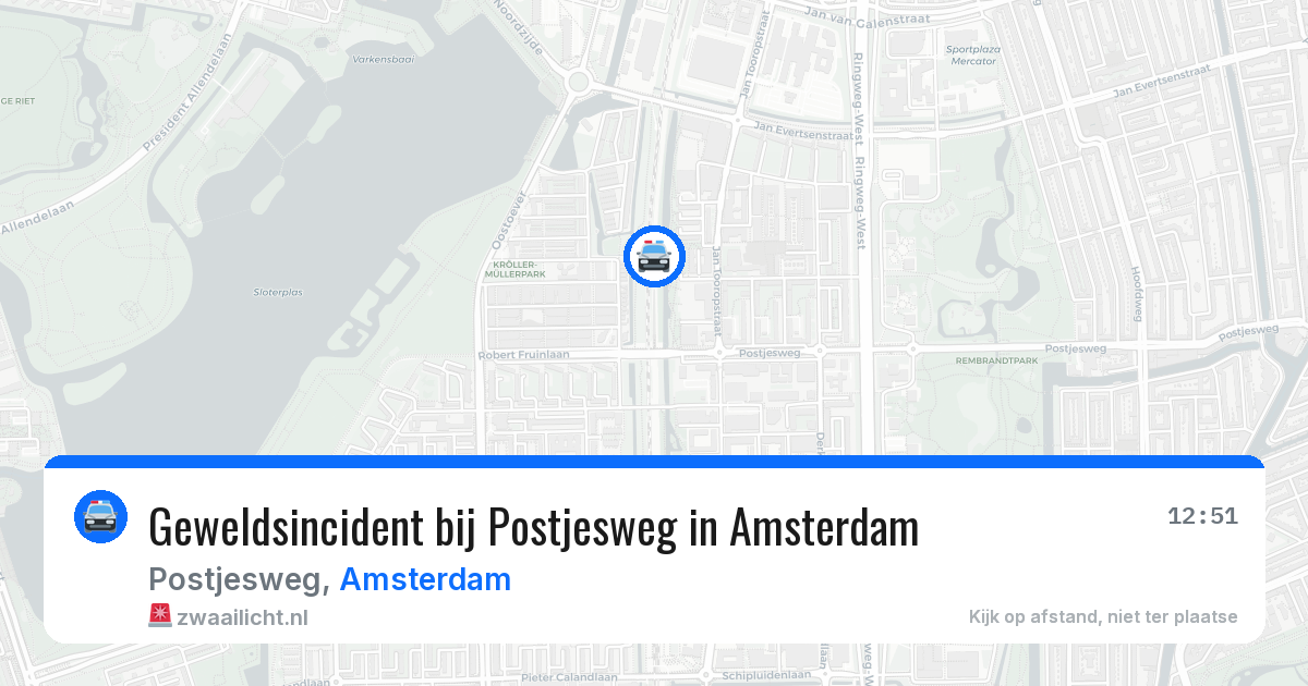 Geweldsincident bij Postjesweg in Amsterdam — 16 jun 2026