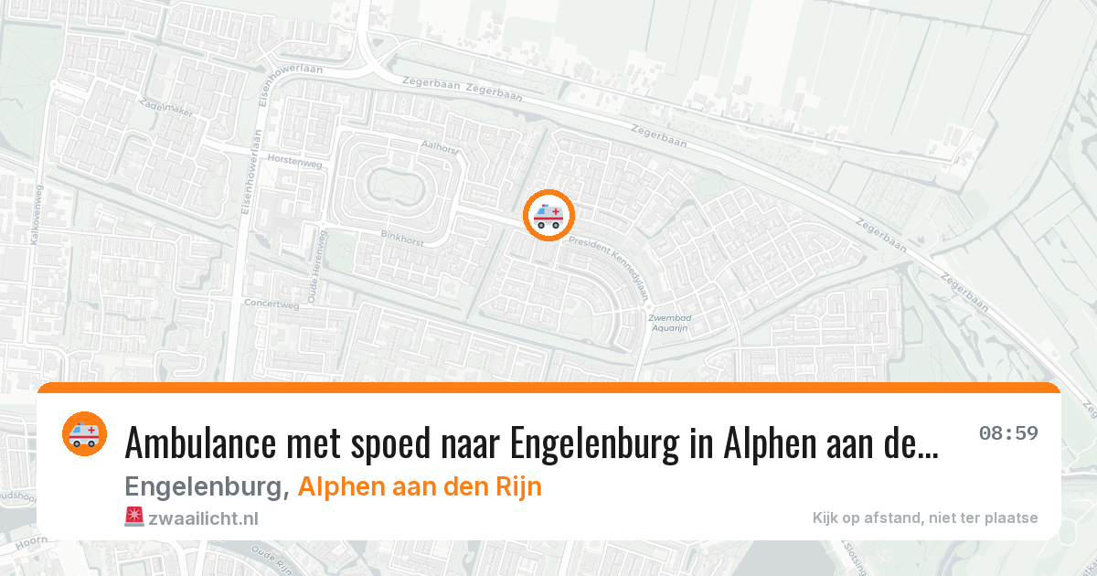 Ambulance met spoed naar Engelenburg in Alphen aan den Rijn — 20 mei 2026