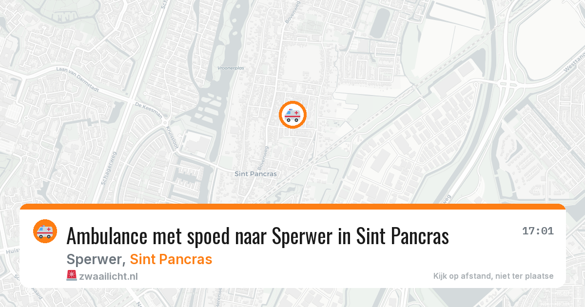Ambulance met spoed naar Sperwer in Sint Pancras — 15 feb 2026