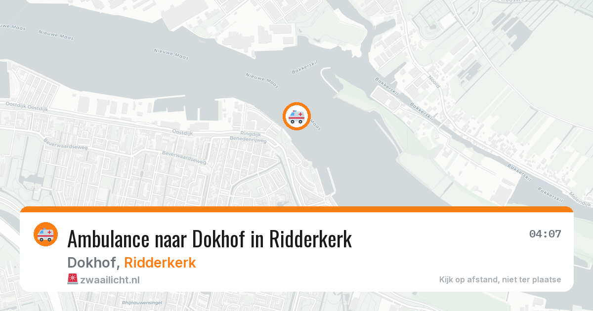Ambulance naar Dokhof in Ridderkerk — 21 jun 2026