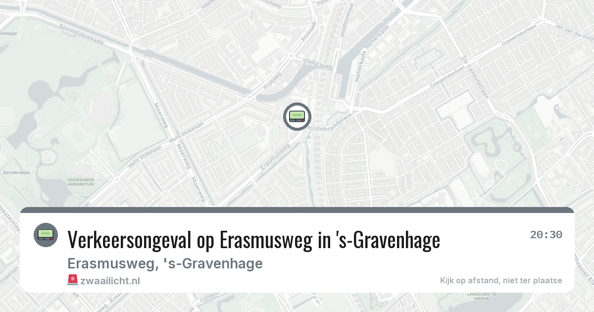 Verkeersongeval op Erasmusweg in 's-Gravenhage — 20 feb 2026