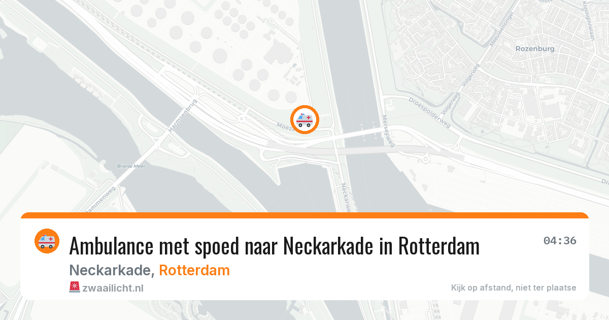 Ambulance met spoed naar Neckarkade in Rotterdam — 28 apr 2026