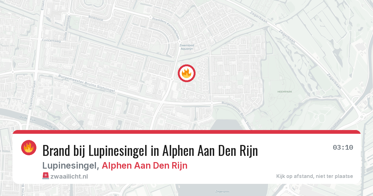 Brand bij Lupinesingel in Alphen Aan Den Rijn — 15 jun 2026