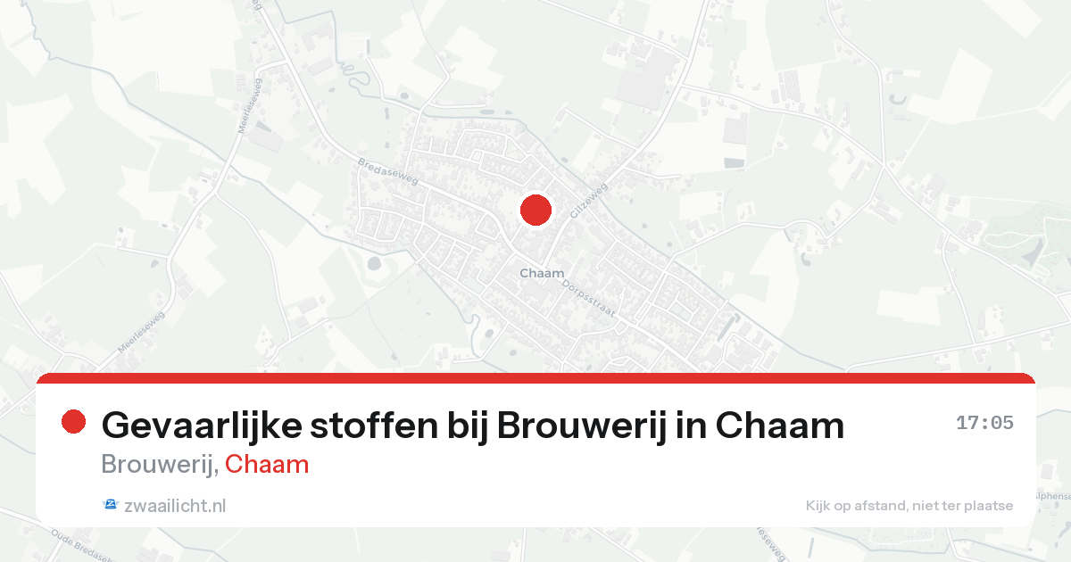 Gevaarlijke stoffen bij Brouwerij in Chaam — 19 aug 2026