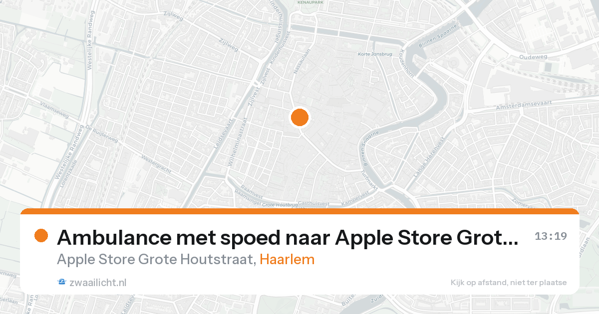 Ambulance met spoed naar Apple Store Grote Houtstraat in Haarlem — 31 jan 2026