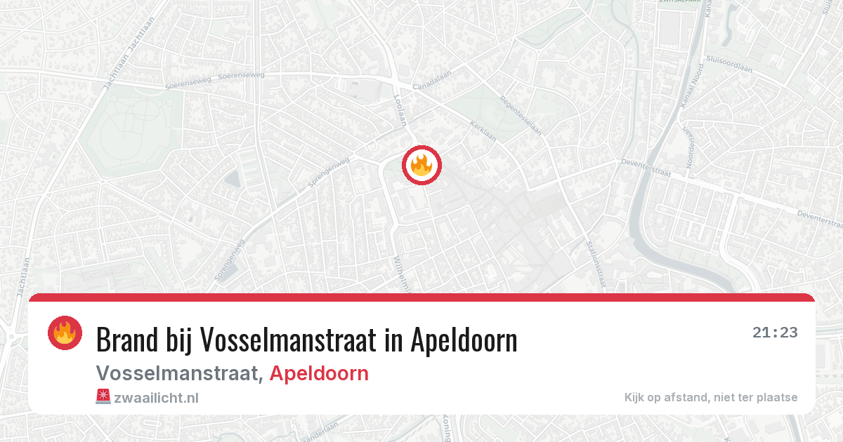 Brand bij Vosselmanstraat in Apeldoorn — 13 apr 2026