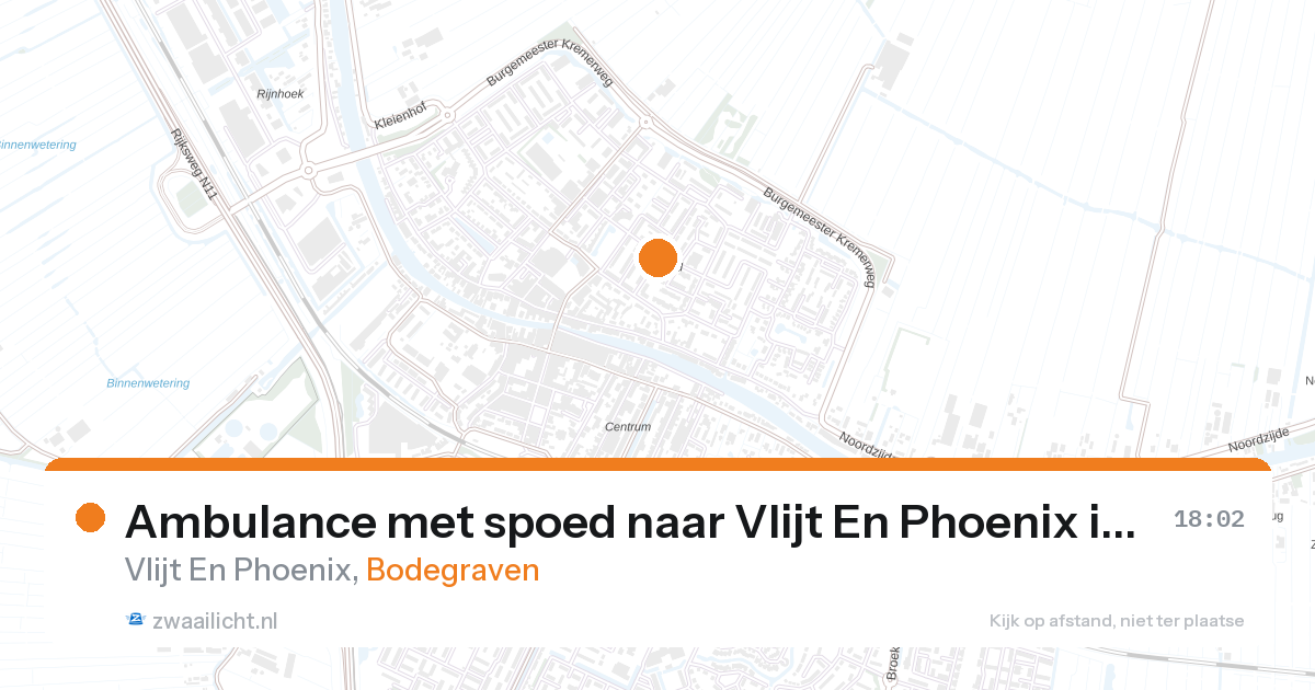 Ambulance met spoed naar Vlijt En Phoenix in Bodegraven — 8 apr 2026
