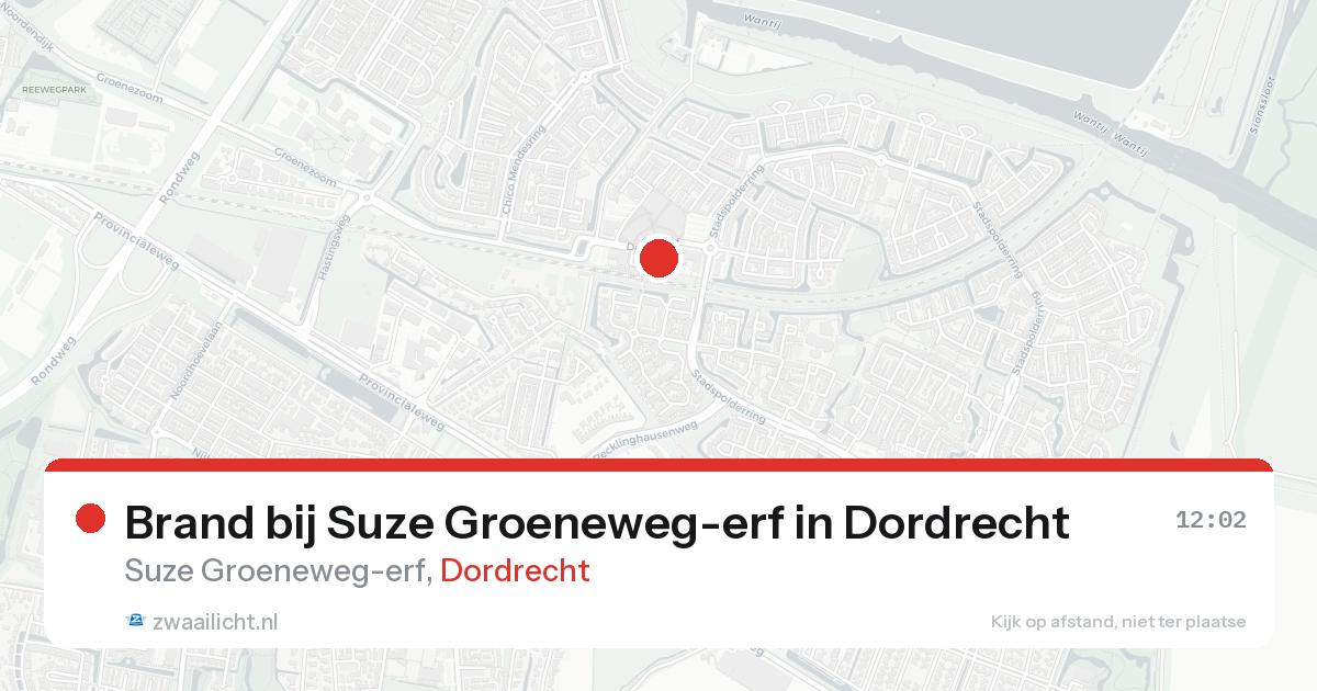Brand bij Suze Groeneweg-erf in Dordrecht — 19 aug 2026