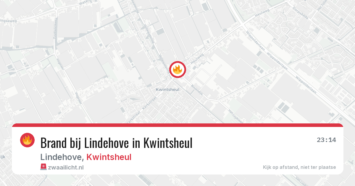 Brand bij Lindehove in Kwintsheul — 16 jan 2026