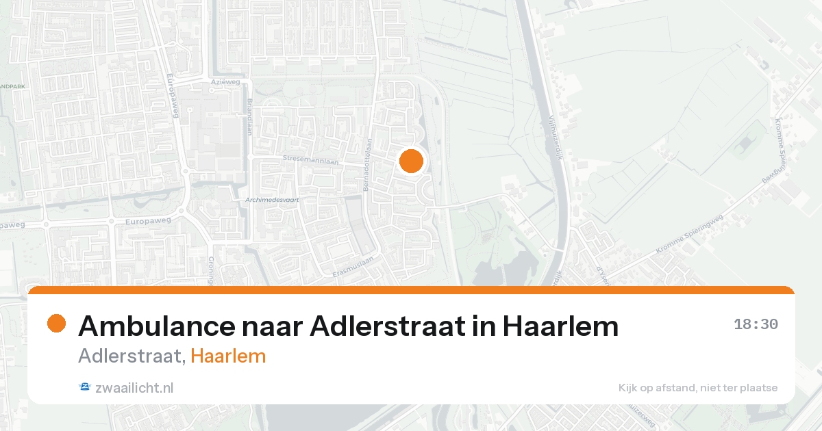 Ambulance naar Adlerstraat in Haarlem — 24 aug 2026
