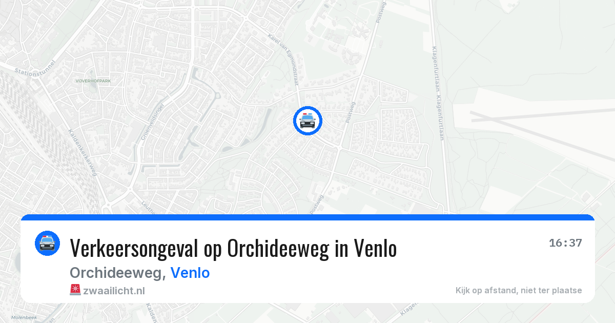 Verkeersongeval op Orchideeweg in Venlo — 1 mei 2026