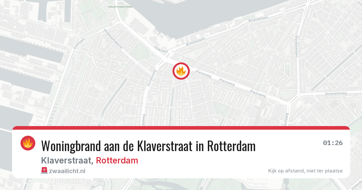 Woningbrand aan de Klaverstraat in Rotterdam — 21 feb 2026