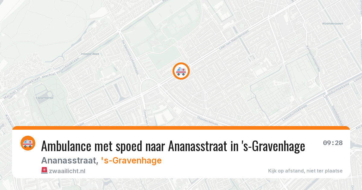 Ambulance met spoed naar Ananasstraat in 's-Gravenhage — 16 jul 2026