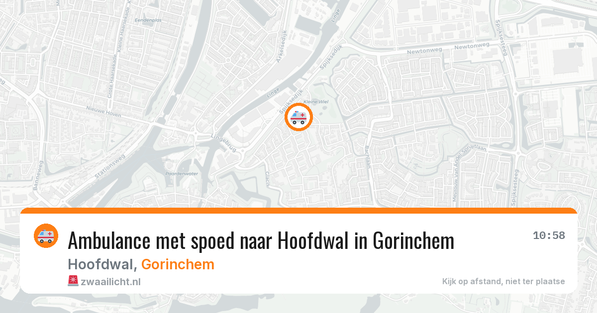 Ambulance met spoed naar Hoofdwal in Gorinchem — 22 mei 2026