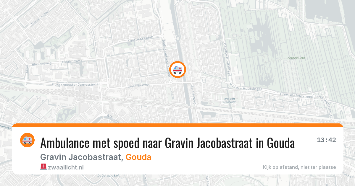 Ambulance met spoed naar Gravin Jacobastraat in Gouda — 5 jun 2026