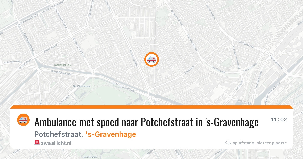 Ambulance met spoed naar Potchefstraat in 's-Gravenhage — 29 mrt 2026
