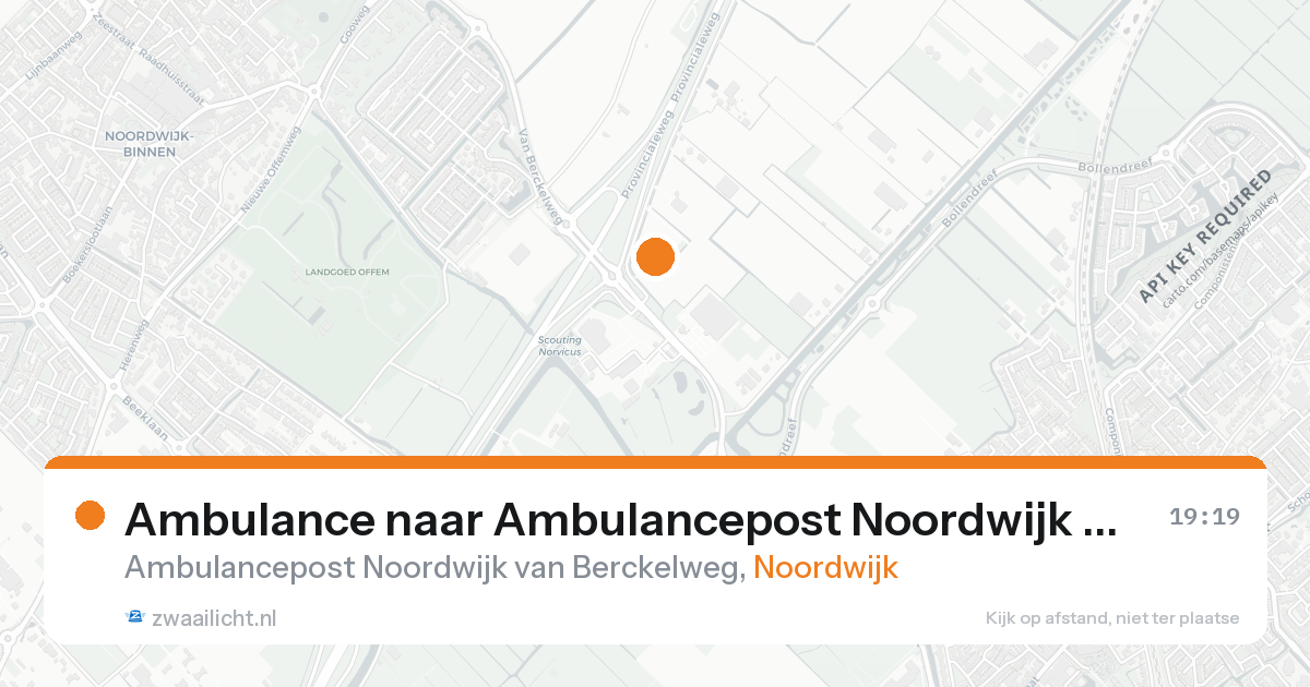 Ambulance naar Ambulancepost Noordwijk van Berckelweg in Noordwijk — 31 jan 2026