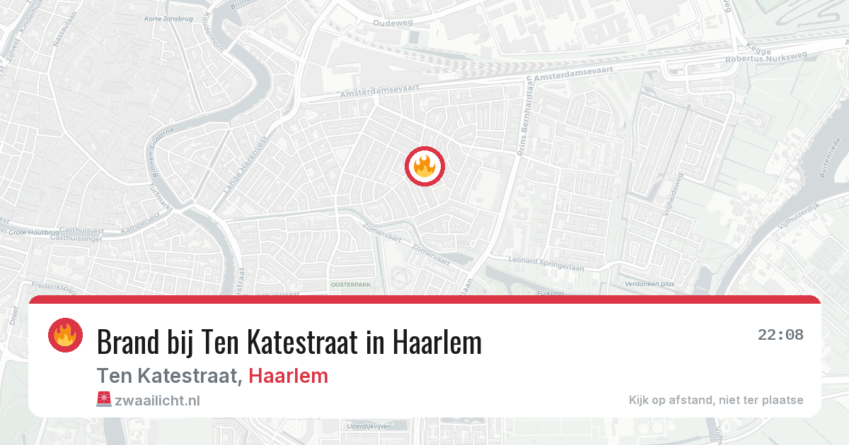 Brand bij Ten Katestraat in Haarlem — 19 jun 2026