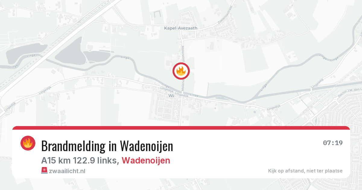 Brandmelding in Wadenoijen — 30 jun 2026