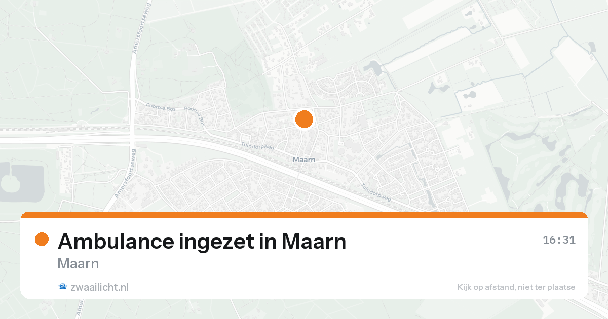 Ambulance ingezet in Maarn — 30 jan 2026