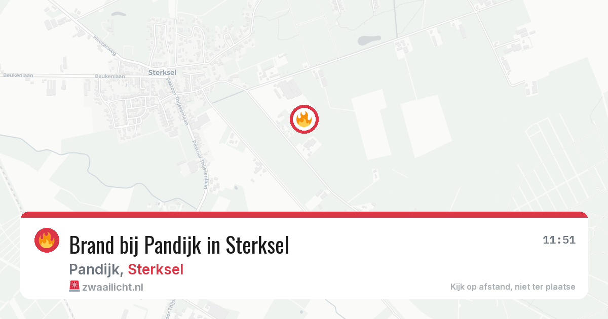 Brand bij Pandijk in Sterksel — 8 aug 2026