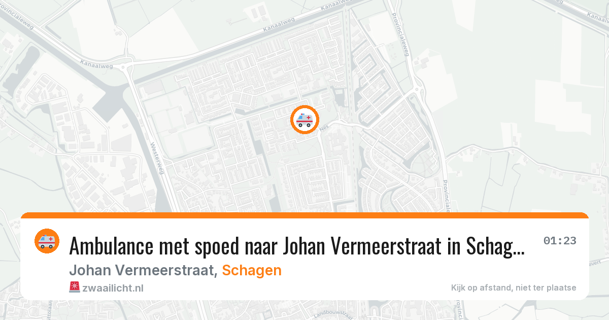 Ambulance met spoed naar Johan Vermeerstraat in Schagen — 1 mei 2026