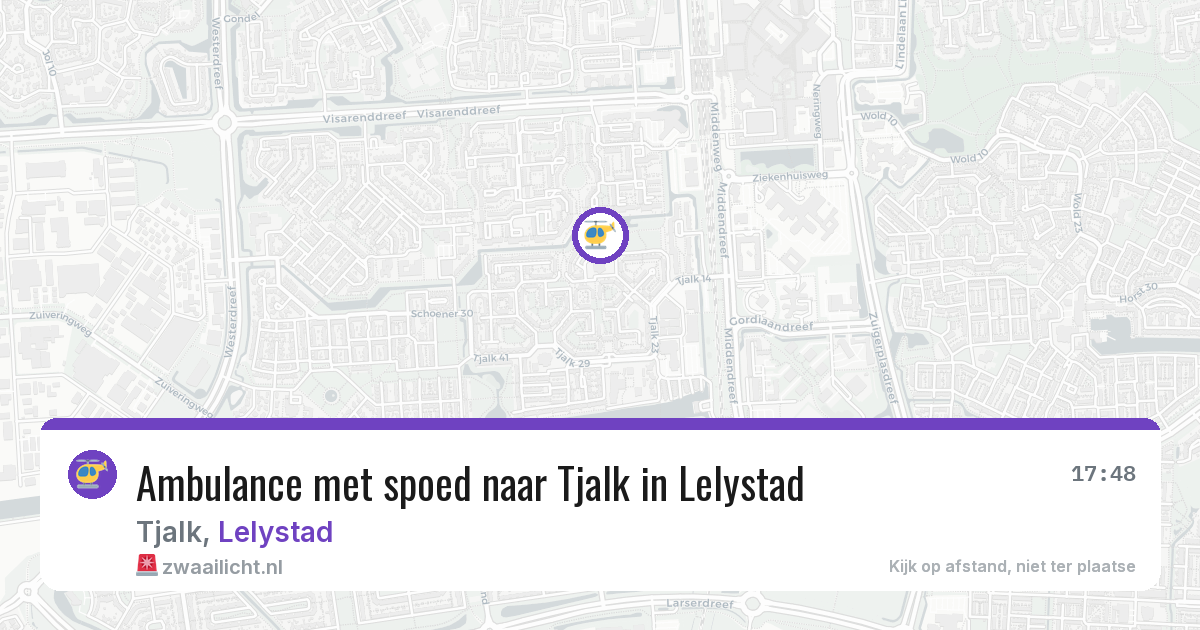 Ambulance met spoed naar Tjalk in Lelystad — 24 jan 2026