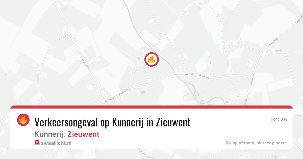 Verkeersongeval op Kunnerij in Zieuwent — 25 feb 2026