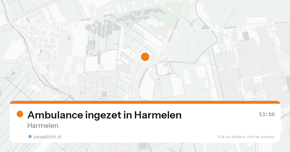 Ambulance ingezet in Harmelen — 14 aug 2026