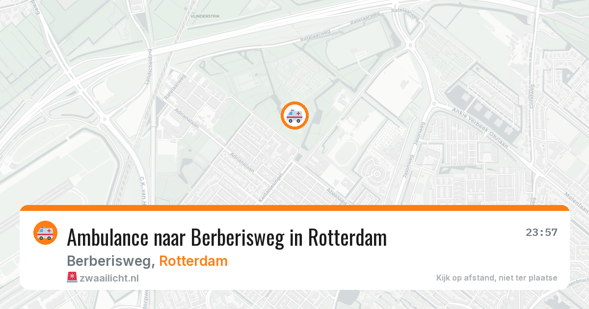Ambulance naar Berberisweg in Rotterdam — 25 mei 2026