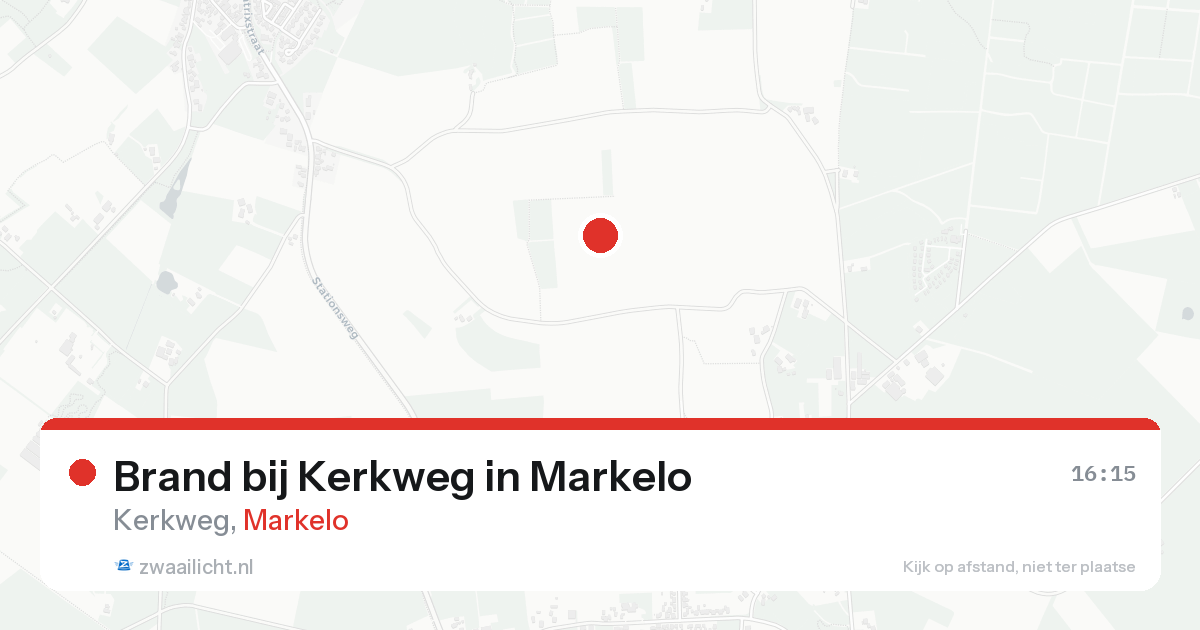 Brand bij Kerkweg in Markelo — 13 aug 2026