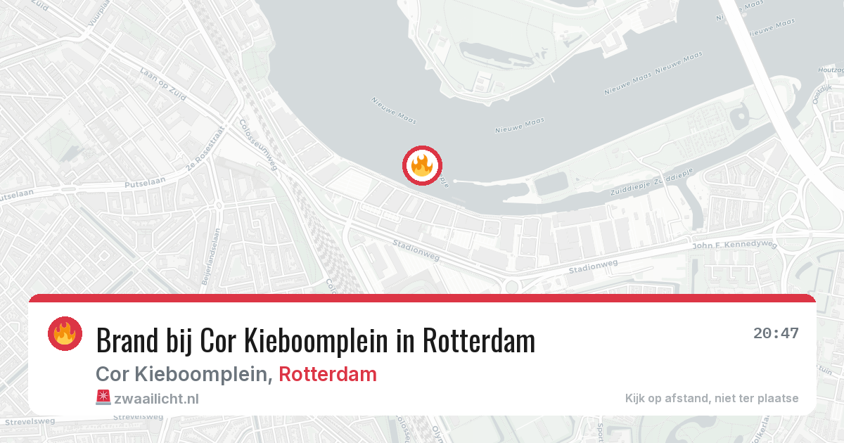 Brand bij Cor Kieboomplein in Rotterdam — 20 mei 2026