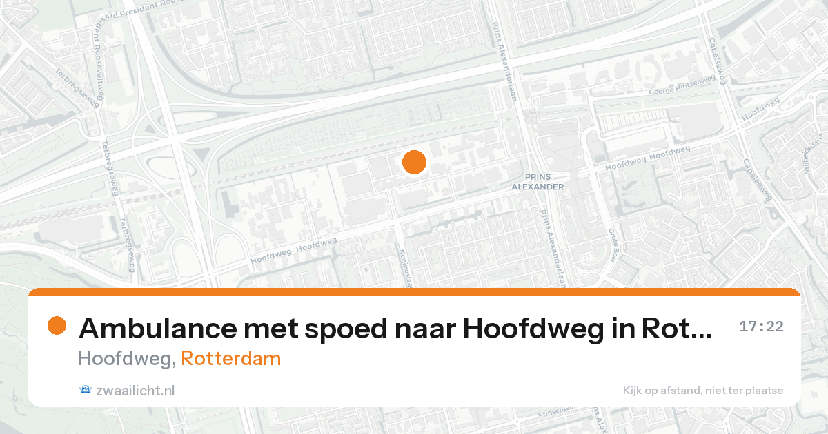 Ambulance met spoed naar Hoofdweg in Rotterdam — 15 aug 2026