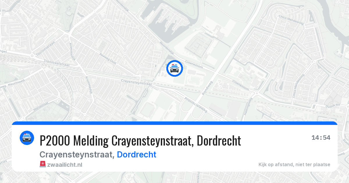 P2000 Melding Crayensteynstraat, Dordrecht — 5 jul 2026