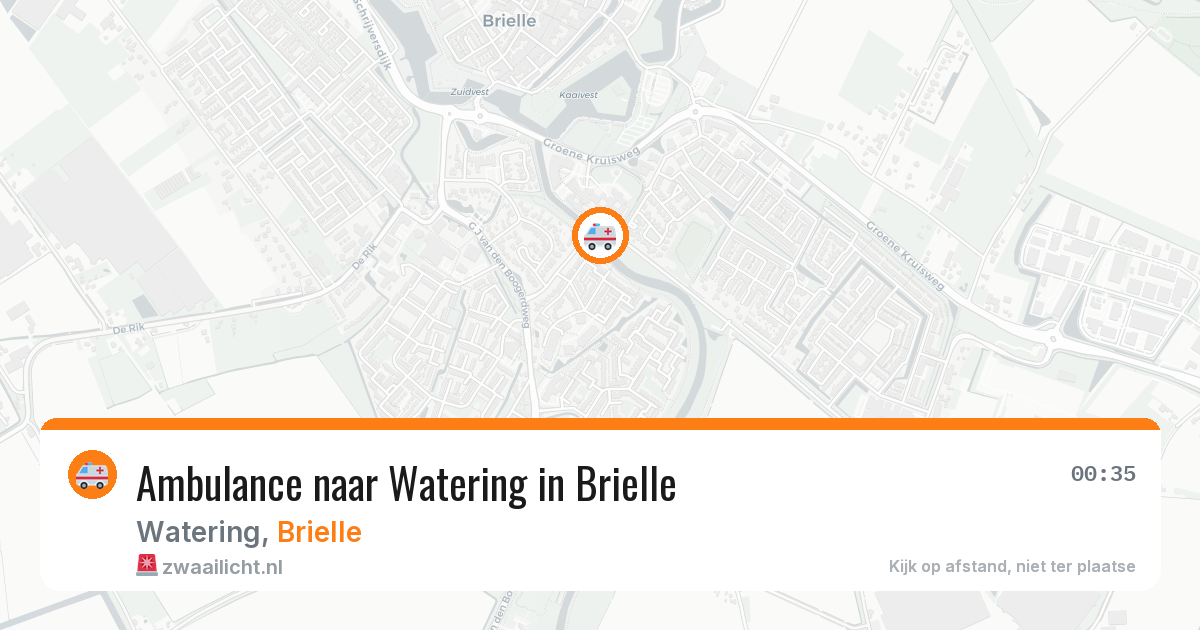 Ambulance naar Watering in Brielle — 22 jun 2026