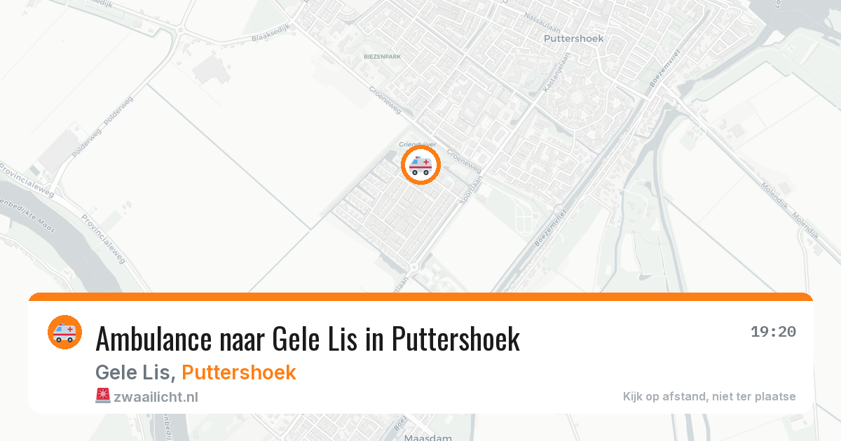 Ambulance naar Gele Lis in Puttershoek — 22 jun 2026