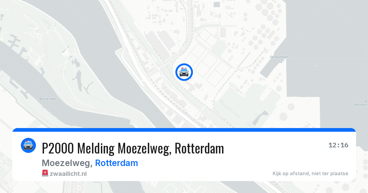 P2000 Melding Moezelweg, Rotterdam — 13 aug 2026