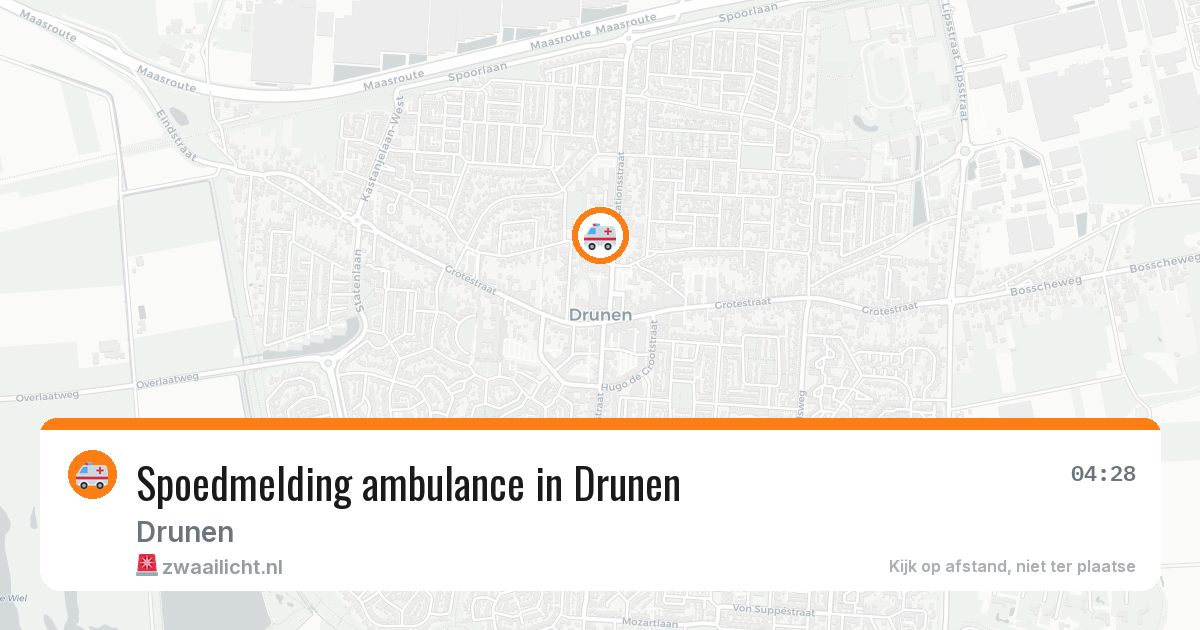 Spoedmelding ambulance in Drunen — 28 mei 2026