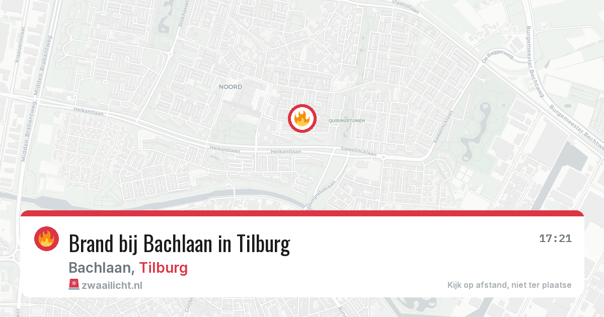 Brand bij Bachlaan in Tilburg — 5 aug 2026