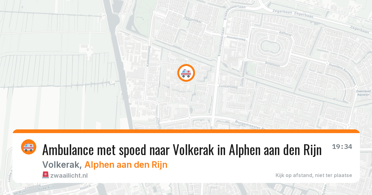 Ambulance met spoed naar Volkerak in Alphen aan den Rijn — 2 aug 2026