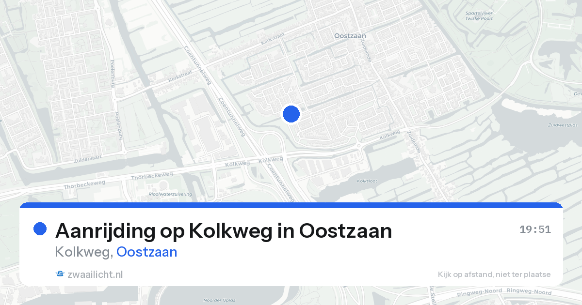 Aanrijding op Kolkweg in Oostzaan — 20 aug 2026