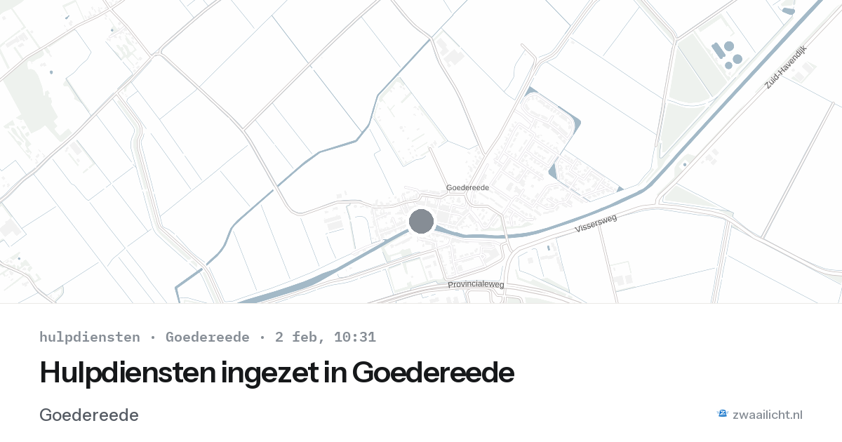 Hulpdiensten ingezet in Goedereede — 2 feb 2026 | 🚨 Zwaailicht.nl